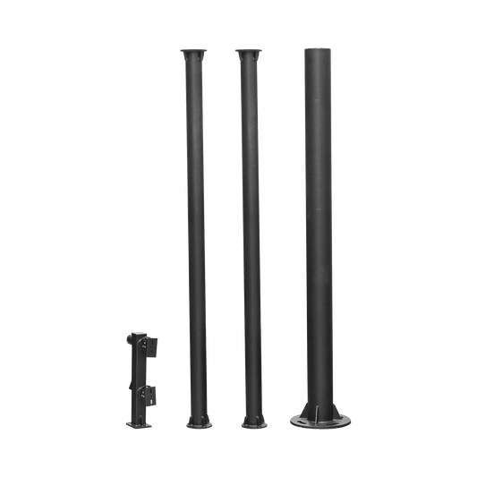 Poste Seccionado de 6 Metros / Tubos Mas Gruesos / Especializado para la Instalación de Videovigilancia / Incluye Base de Cimentación y Brazo para Cámara PTZ / Color Negro