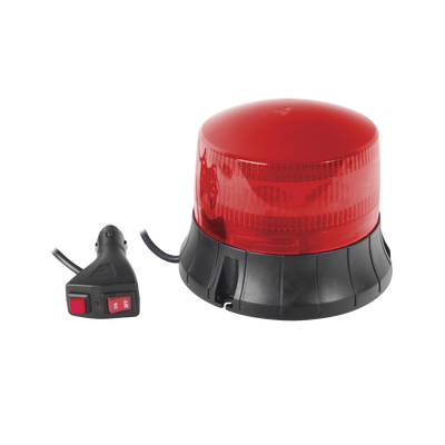 Burbuja Led Giratoria Color Rojo, 9 Leds, Montaje Magnético