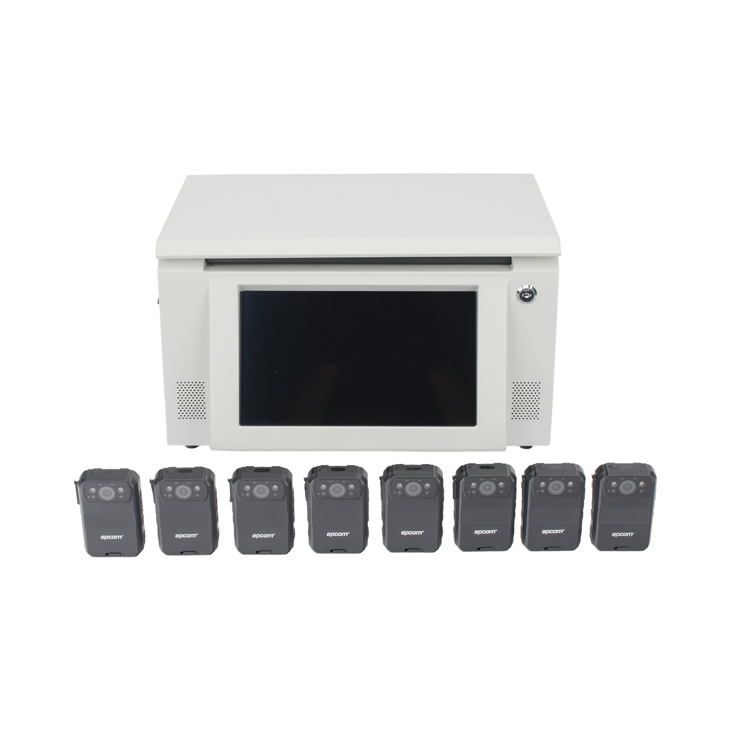 Kit de descarga simultanea para Bodycam | Estación de descarga XMRA8R3 | 8 X Bodycam  XMRR3