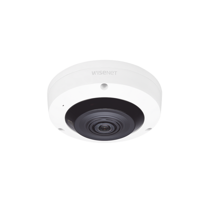 Fisheye IP Interior 6 Megapixel / WDR 120dB / IR 15m / PTZ Digital 8X / Video Analíticos Avanzados / Entrada y Salida de Audio y Alarma / Color Blanco