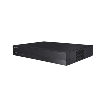 Nvr 8 Megapíxel / 4 Canales, 4 Puertos Poe / H.265 & Wisestream / P2p Wisenet / Entradas Y Salidas De Alarma