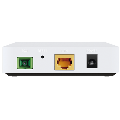 ONU/ONT - Unidad de Red Óptica XPON dual EPON/GPON / 1 Puerto RJ45 10/100/1000 Mbps / 1 puerto XPON Conector SC/APC / Equipo Bridge / Longitud de Onda Up: 1310 nm Dw: 1490 nm