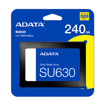 Unidad De Estado Solido Ssd Interno Adata Su630 240gb 2.5 Sata3 Lect.520 Escrit.450 Mbs 7mm Pc Laptop Minipc Sin Bracket 3dnand (asu630ss-240gq-r)