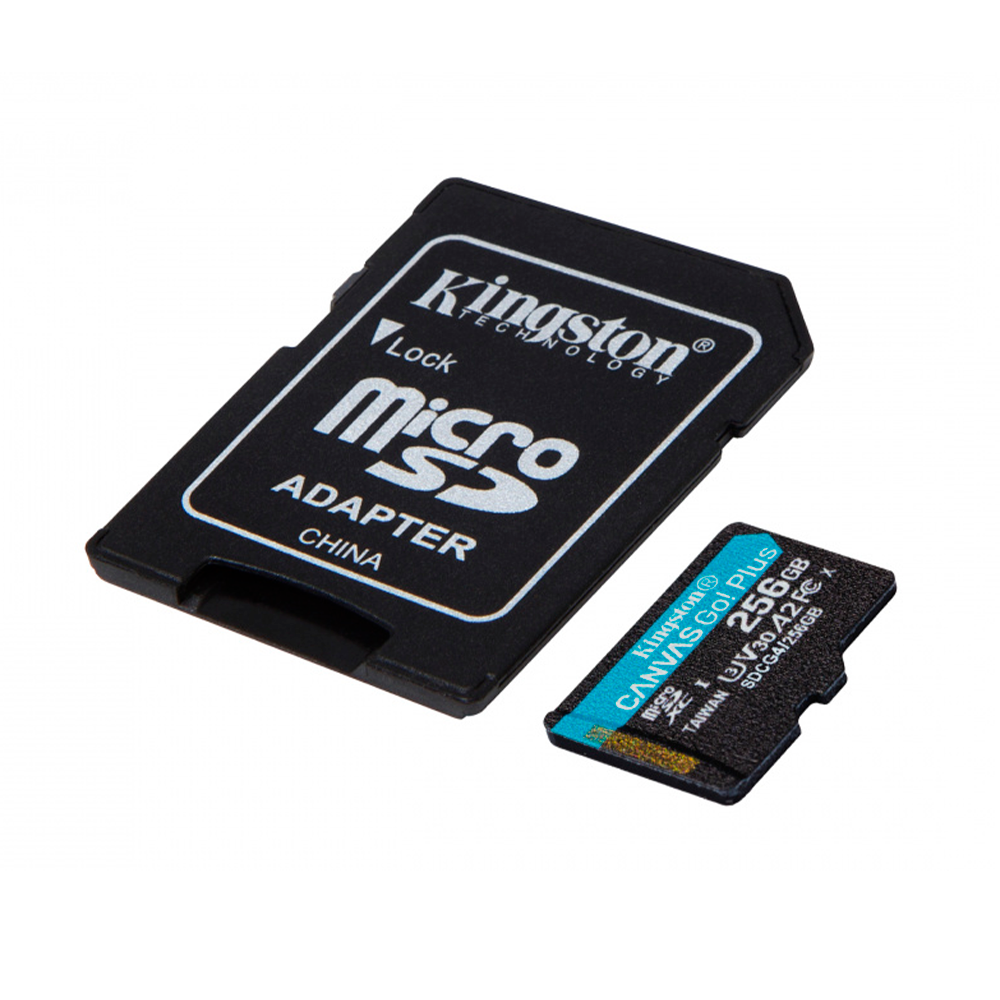 Memoria Flash Micro Sd Kingston Sdxc Canvas Go Plus 256gb 200mb/s Uhs-i U3 V30 C/adaptador (sdcg4/256gb)