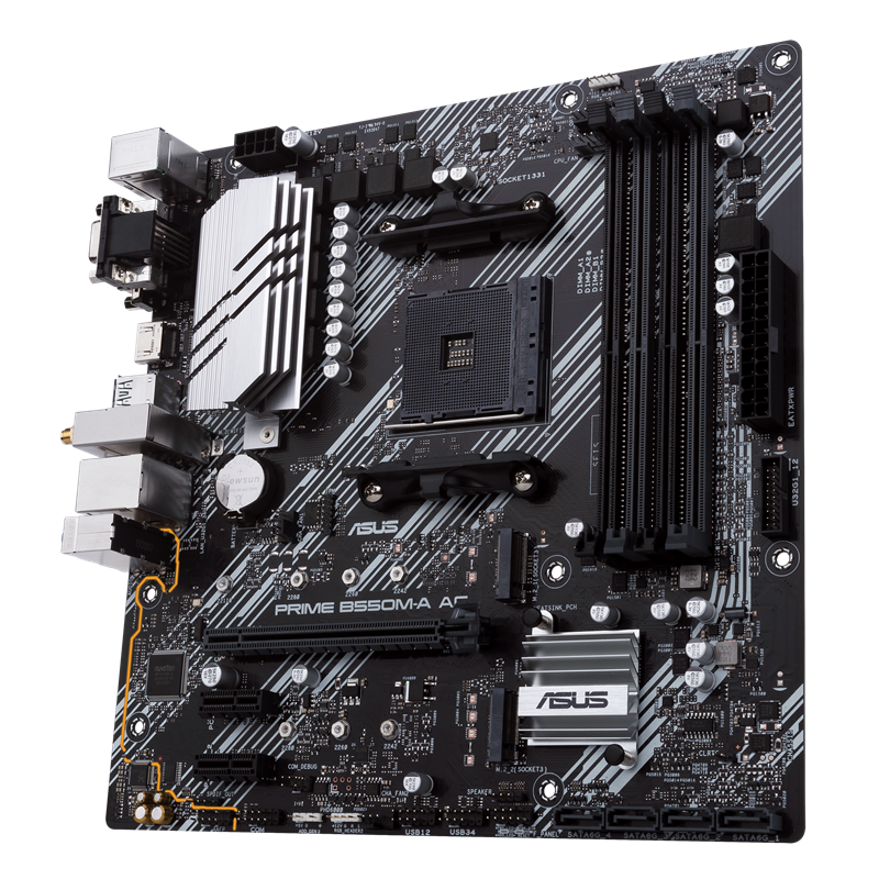 Mb Asus B550 Amd S-am4 5a Gen/4x Ddr4 2666/hdmi/dvi/d-sub/m.2/6x Usb 3.2/wifi/bluetooth/micro Atx/gama Media/rgb