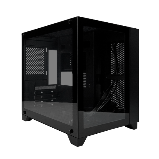 Gabinete Game Factor Csg570 Matx Fishtank, Doble Cristal, Usb 3.0, S/fte, Negro