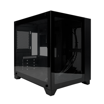 Gabinete Game Factor Csg570 Matx Fishtank, Doble Cristal, Usb 3.0, S/fte, Negro