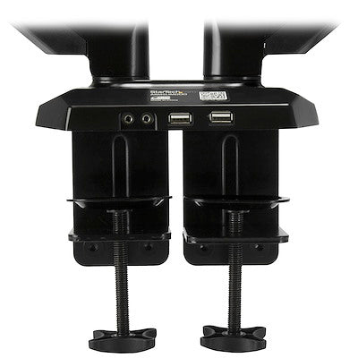 Soporte De Escritorio - Brazos Para 2 Monitores De 12 A 32 Con Hub 2x Usb 3.0 Y Audio 3.5mm - Vesa 75x75 O 100x100 - Startech.com Mod. Armslimduos