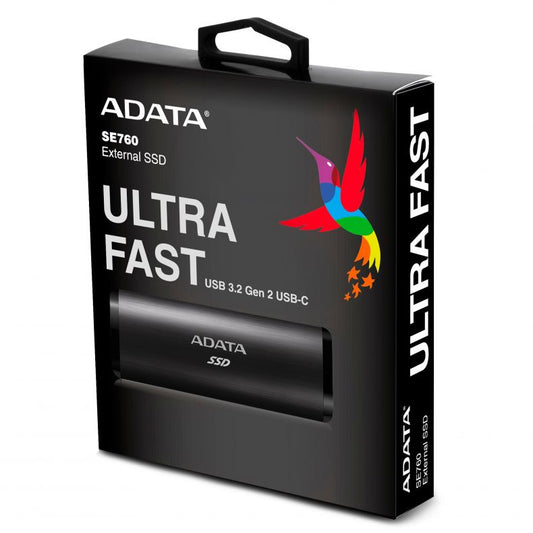 Unidad De Estado Solido Ssd Externo Adata Se760 1tb Portatil Usb 3.2 Tipo C Windows Mac Linux Android Ps5 Xbox X S Color Negro (ase760-1tu32g2-cbk)