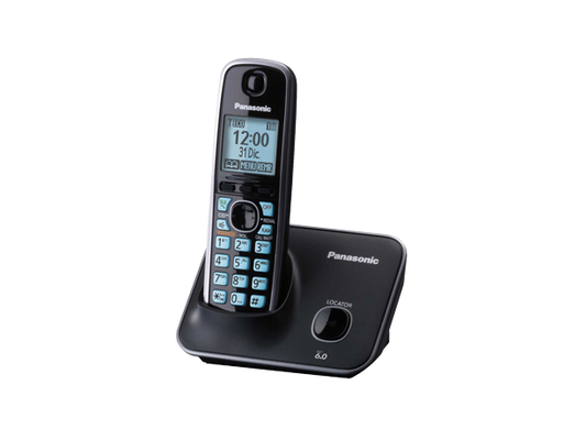 Telefono Panasonic Kx-tg4111meb Inalambrico Pantalla Lcd 1.8 Color Azul Teclado Iluminado Altavoz 50 Numero En Directorio Bloqueo De Llamadas No Deseadas Negro