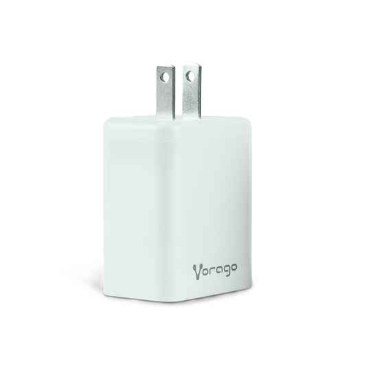 Cargador Para Pared Au-350 Quick Charge 3.0a Pd 20w Usb A Y Tipo C Blanco