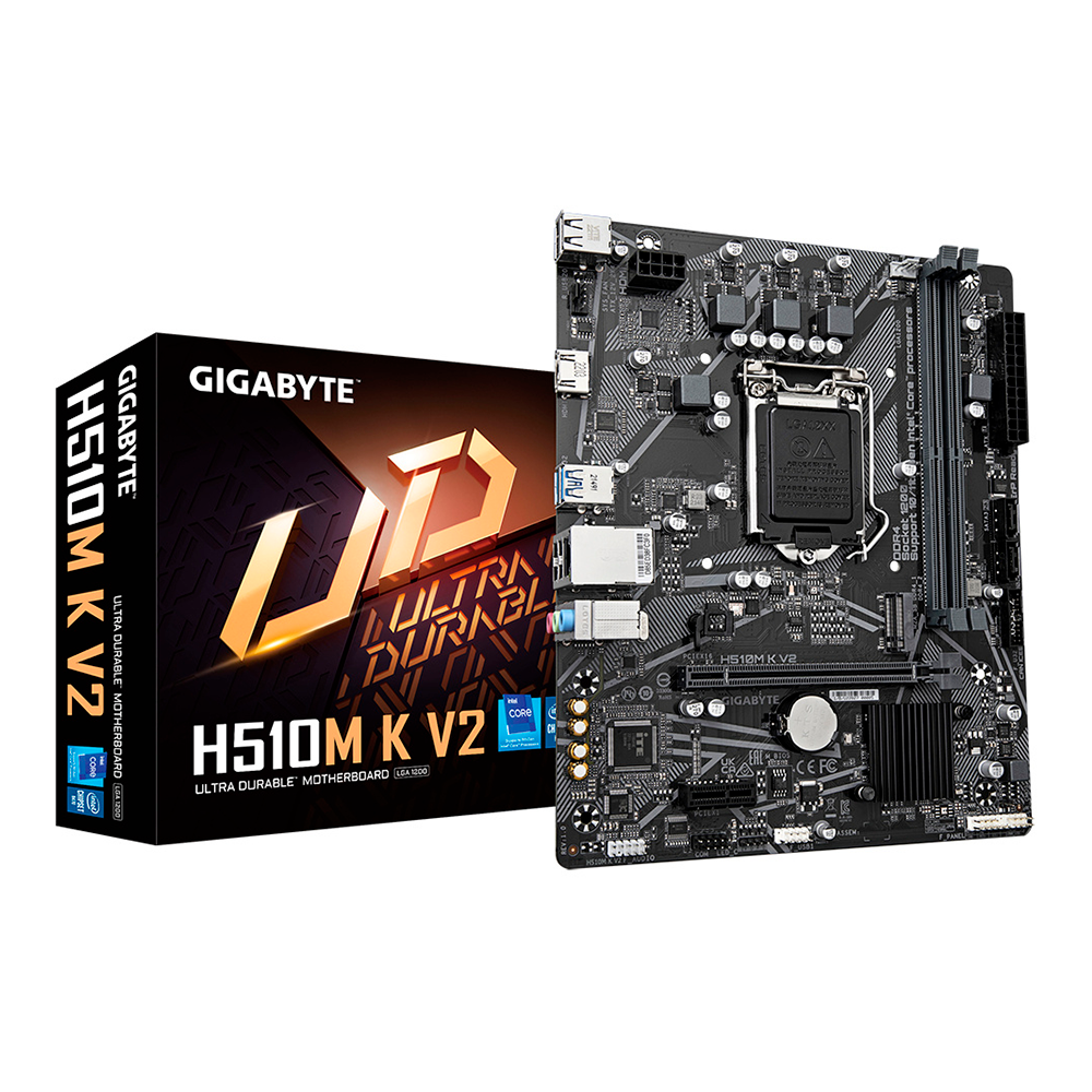 Mb Gigabyte H510m K V2 Intel S-1200 11a Gen/2xddr4 3200mhz/pcie 3.0/hdmi/4xusb 3.1/m.2/micro Atx/gama Basica