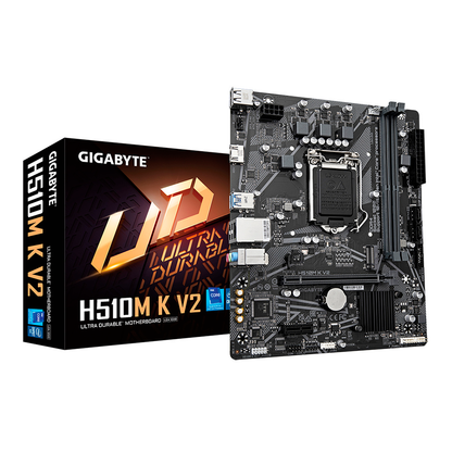 Mb Gigabyte H510m K V2 Intel S-1200 11a Gen/2xddr4 3200mhz/pcie 3.0/hdmi/4xusb 3.1/m.2/micro Atx/gama Basica