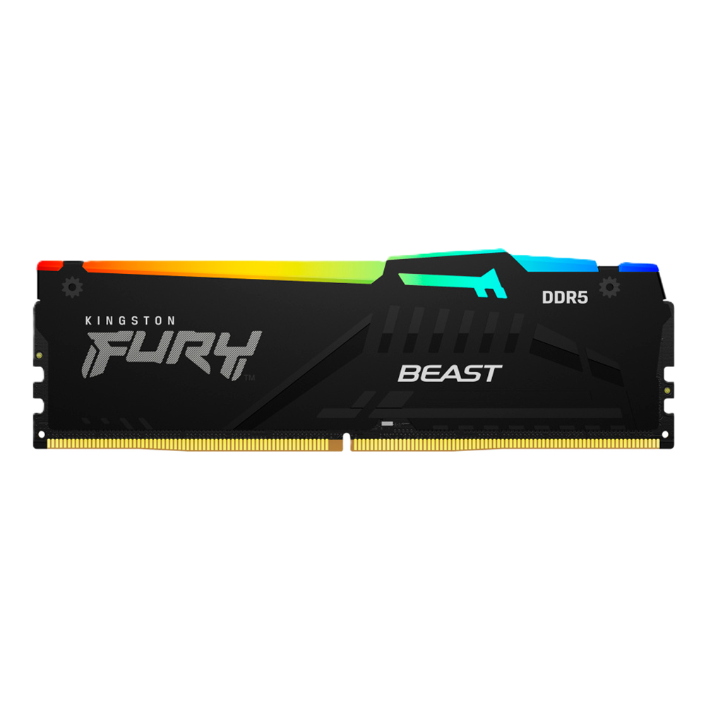 Memoria Ram Kingston Dimm Ddr5 32gb 6000mt/s Fury Beast Black Expo Rgb Cl36 288pin 1.35v C/disipador De Calor P/pc/gamer/alto Rendimiento Kf560c36bbea-32