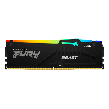 Memoria Ram Kingston Dimm Ddr5 32gb 6000mt/s Fury Beast Black Expo Rgb Cl36 288pin 1.35v C/disipador De Calor P/pc/gamer/alto Rendimiento Kf560c36bbea-32
