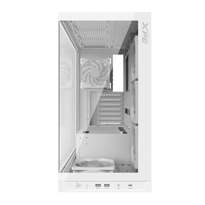 Gabinete Gamer Adata Xpg Invader X Media Torre Cristal Templado Atx Blanco (invaderxmt-whcww)