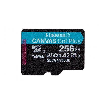 Memoria Flash Micro Sd Kingston Sdxc Canvas Go Plus 256gb 200mb/s Uhs-i U3 V30 C/adaptador (sdcg4/256gb)