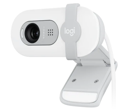 Webcam Logitech Brio 100 Blanco Fhd 1080 A 30 Fps 58° Rightlight 2, Microfono Usb-a Win/  Mac / Chrome