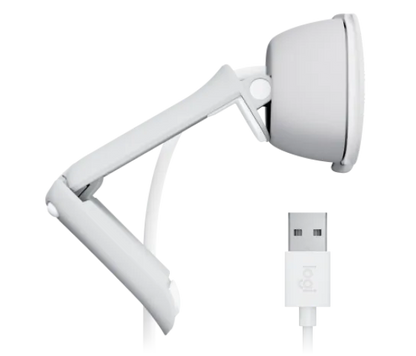 Webcam Logitech Brio 100 Blanco Fhd 1080 A 30 Fps 58° Rightlight 2, Microfono Usb-a Win/  Mac / Chrome