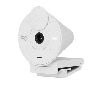 Webcam Logitech Brio 300 Color Off White Fhd 1080 A 30 Fps Auto Enfoque, Microfono Usb-c 3.1 Win/mac Os