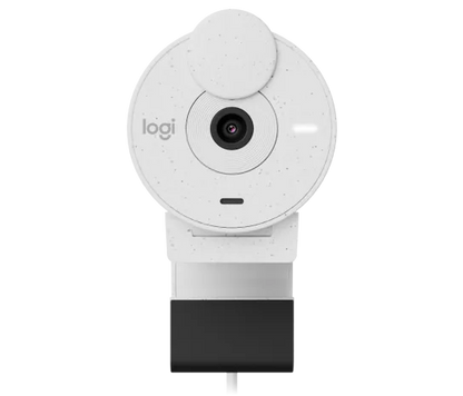 Webcam Logitech Brio 300 Color Off White Fhd 1080 A 30 Fps Auto Enfoque, Microfono Usb-c 3.1 Win/mac Os