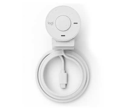 Webcam Logitech Brio 300 Color Off White Fhd 1080 A 30 Fps Auto Enfoque, Microfono Usb-c 3.1 Win/mac Os
