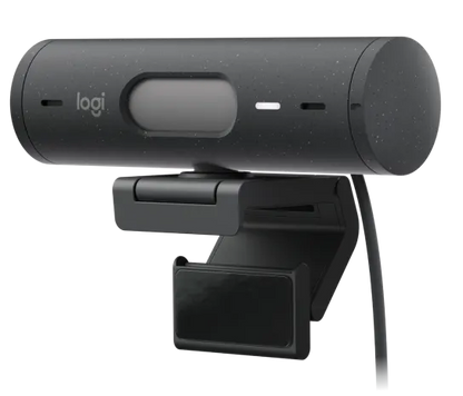 Webcam Logitech Brio 500 Grafito Fhd 1080 A 30 Fps Auto Enfoque, MicrÓfono Ia Usb-c Win/mac Os