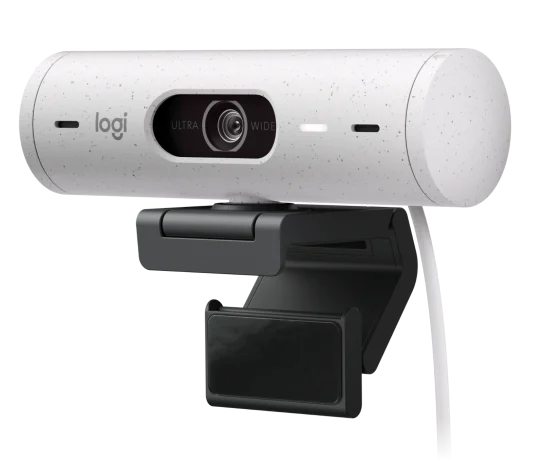 Webcam Logitech Brio 500 Blanco Fhd 1080 A 30 Fps Auto Enfoque, MicrÓfono Ia Usb-c Win/mac Os