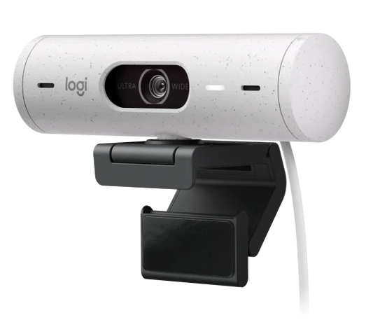 Webcam Logitech Brio 500 Blanco Fhd 1080 A 30 Fps Auto Enfoque, MicrÓfono Ia Usb-c Win/mac Os