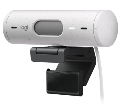 Webcam Logitech Brio 500 Blanco Fhd 1080 A 30 Fps Auto Enfoque, MicrÓfono Ia Usb-c Win/mac Os