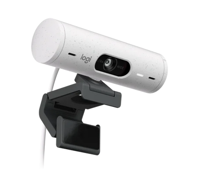 Webcam Logitech Brio 500 Blanco Fhd 1080 A 30 Fps Auto Enfoque, MicrÓfono Ia Usb-c Win/mac Os