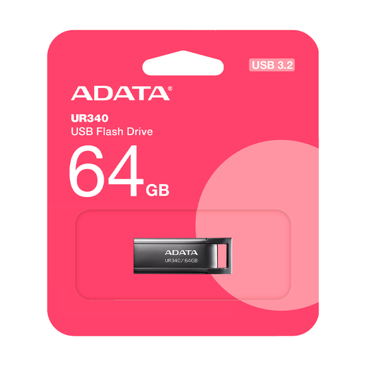 Memoria Adata 64gb Usb 3.2 Ur340 Negro (aroy-ur340-64gbk)