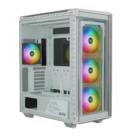 Gabinete Adata Xpg Battlecruiseriist Mid Tower Cristal Templado 4 Ventiladores Blanco (battlecruiseriist-whcww)