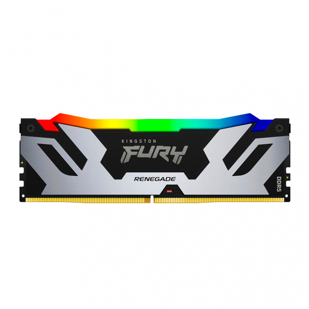 Memoria Ram Kingston Dimm Ddr5 16gb 6400mt/s Fury Renegade Silver Xmp Rgb Cl32 288pin 1.4v C/disipador De Calor P/pc/gamer/alto Rendimiento Kf564c32rsa-16