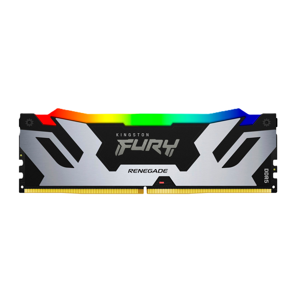 Memoria Ram Kingston Dimm Ddr5 16gb 6400mt/s Fury Renegade Silver Xmp Rgb Cl32 288pin 1.4v C/disipador De Calor P/pc/gamer/alto Rendimiento Kf564c32rsa-16