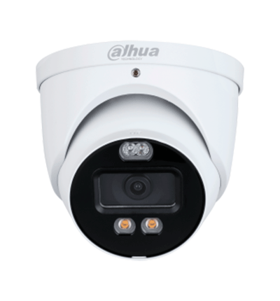 Camara/ Dahua/ Hac-me1509h-a-pv-s2domo Tioc De 5 Mp/ Iluminador Dual Inteligente/lente 2.8mm/111 De Apertura/40 Mts De Iluminacin Visible E Ir/estrobo De Luz Roja Y Azul/ Super Adap/microfono In