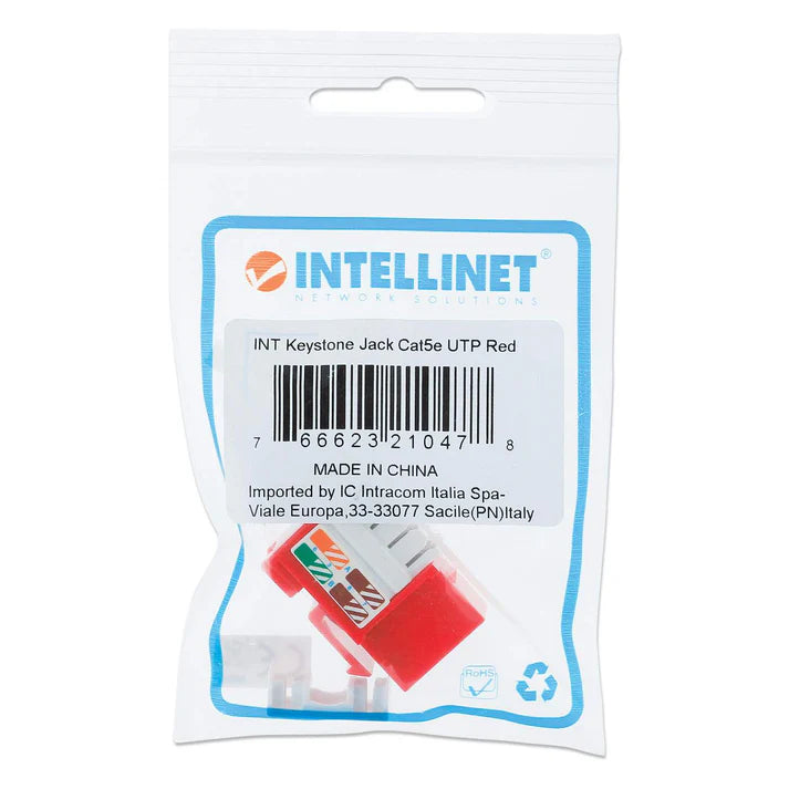 Jack,intellinet,210478, Cat 5e De Impacto Keystone Rojo