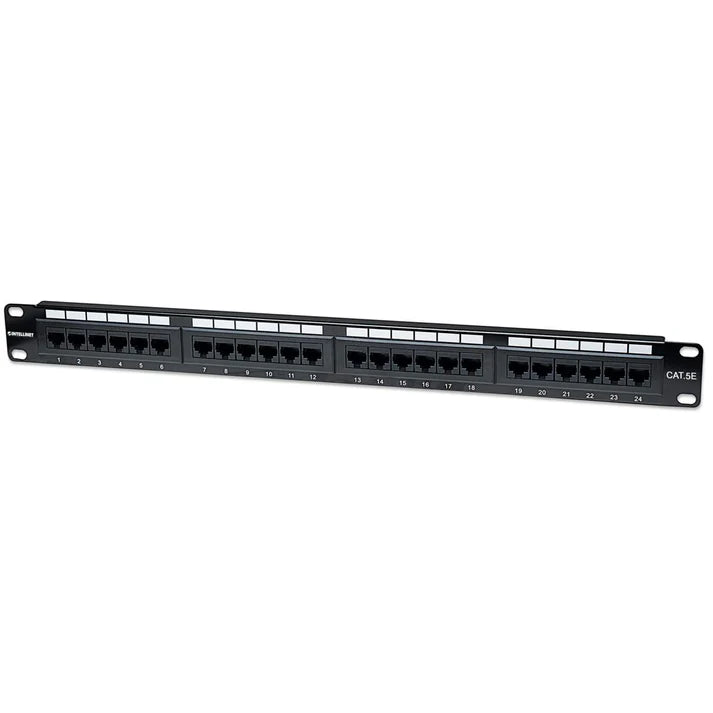 Panel Parcheo,intellinet,513555, Cat 5e, 24 Ptos 1 Niv. Rack