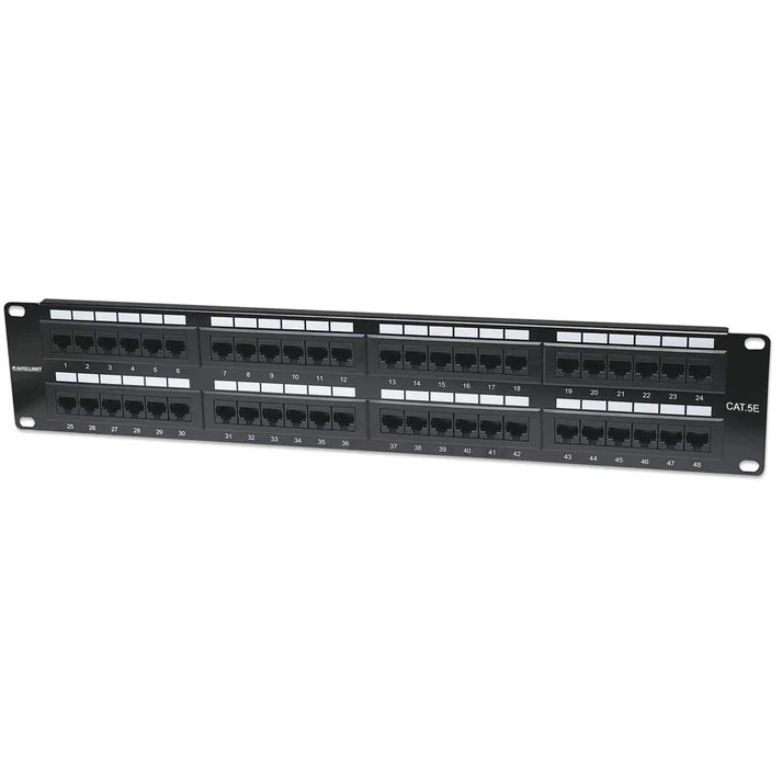 Panel Parcheo,intellinet,513579, Cat 5e, 48 Ptos 2 Niv. Rack