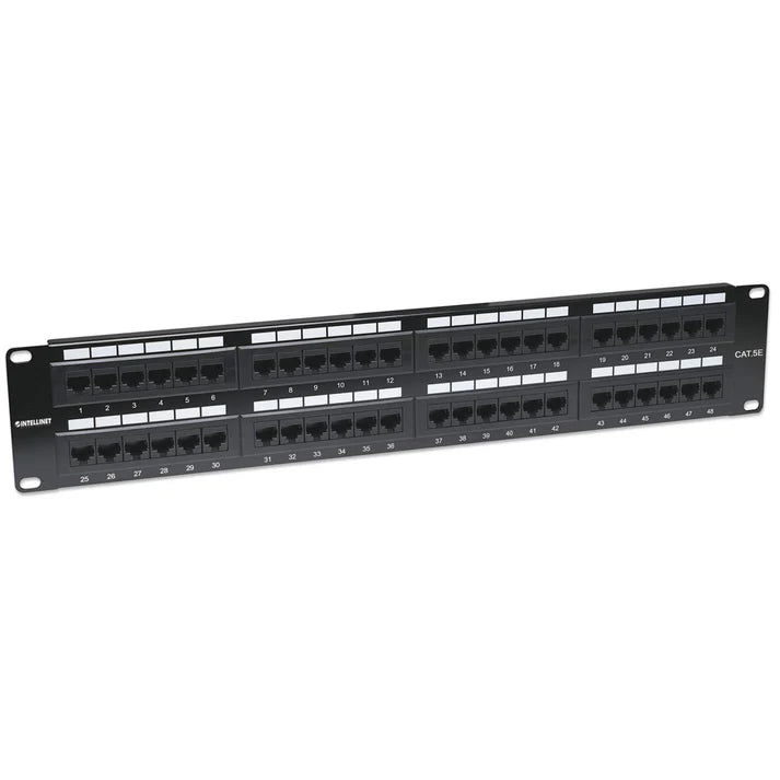 Panel Parcheo,intellinet,513579, Cat 5e, 48 Ptos 2 Niv. Rack