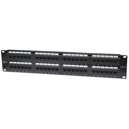 Panel Parcheo,intellinet,560283, Cat 6, 48 Ptos 2 Niv. Rack