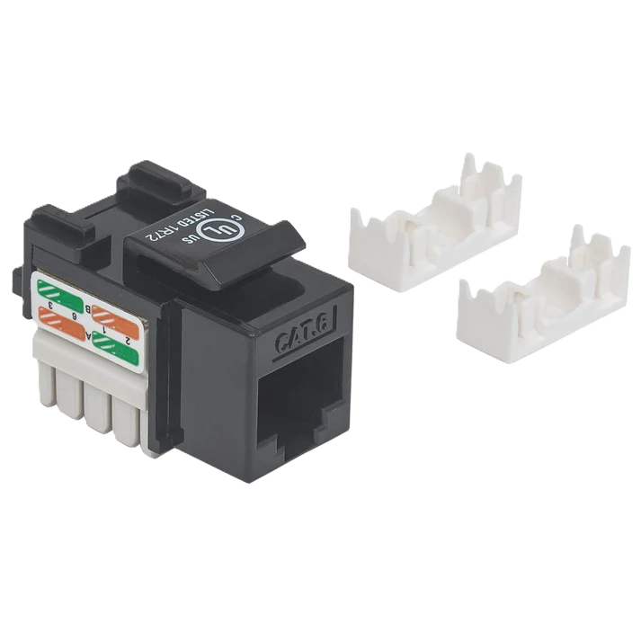 Jack,intellinet,210720, Cat 6  De Impacto (keystone) Negro