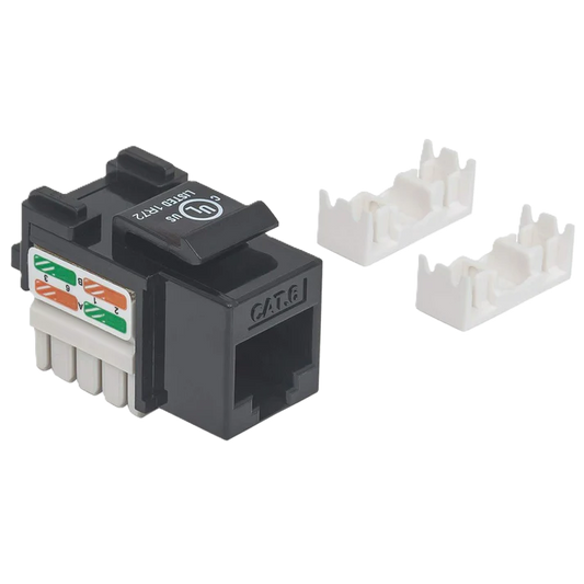 Jack,intellinet,210720, Cat 6  De Impacto (keystone) Negro