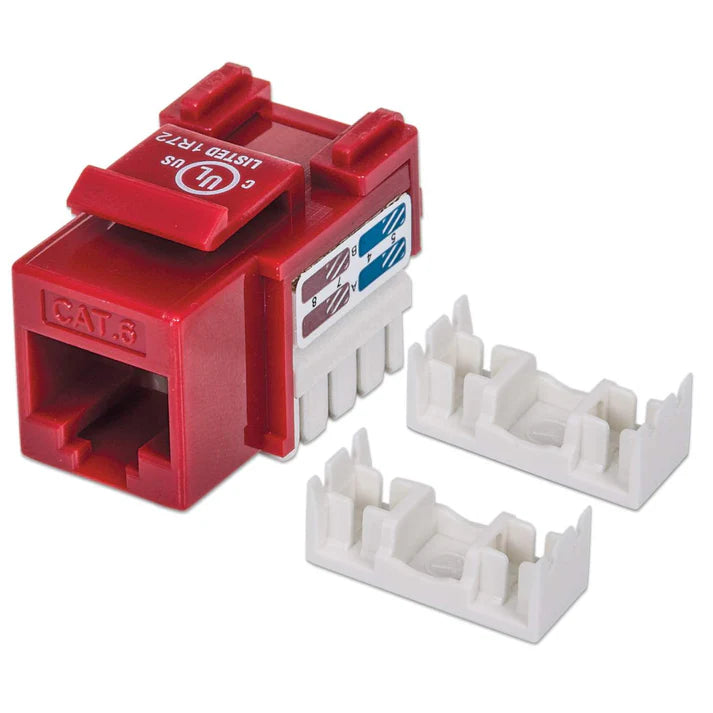 Jack,intellinet,210614, Cat 6  De Impacto (keystone) Rojo