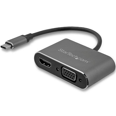 Adaptador Usb-c A Vga Y Hdmi - 2en1 - 4k 30hz - Gris Espacial - Adaptador De Video Externo Usb Tipo C - Startech.com Mod. Cdp2hdvga