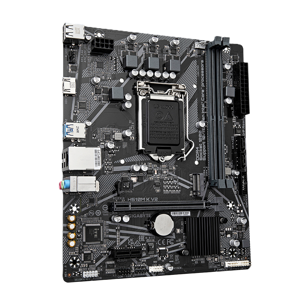 Mb Gigabyte H510m K V2 Intel S-1200 11a Gen/2xddr4 3200mhz/pcie 3.0/hdmi/4xusb 3.1/m.2/micro Atx/gama Basica