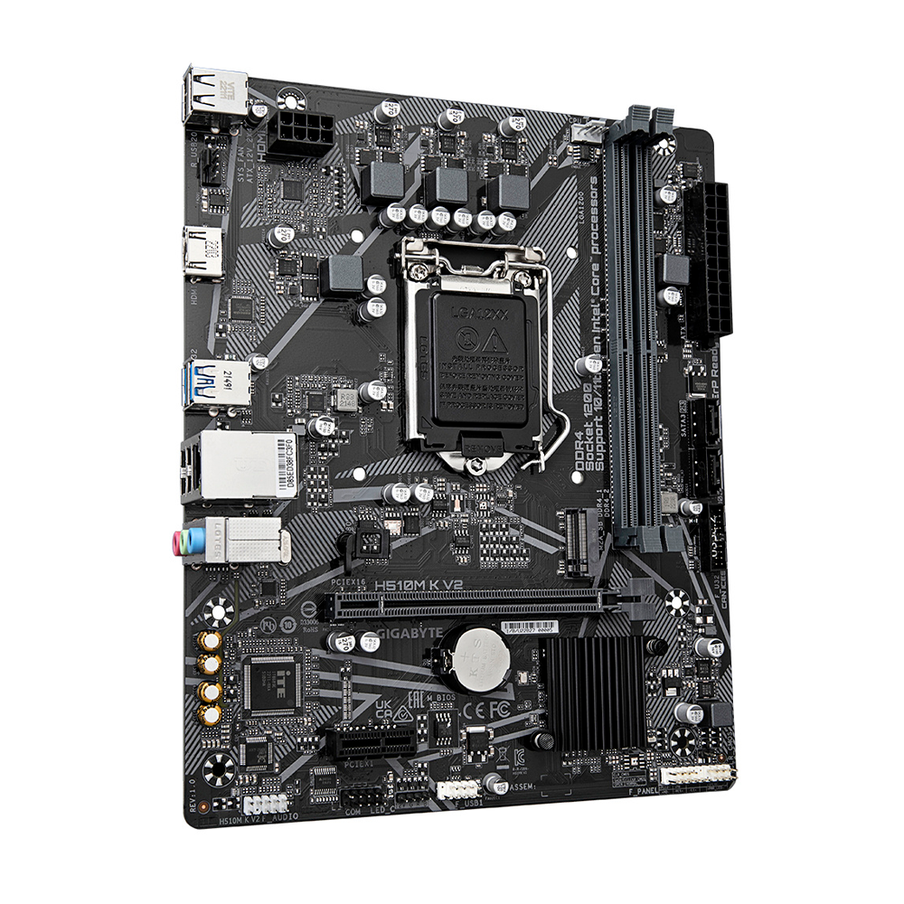 Mb Gigabyte H510m K V2 Intel S-1200 11a Gen/2xddr4 3200mhz/pcie 3.0/hdmi/4xusb 3.1/m.2/micro Atx/gama Basica