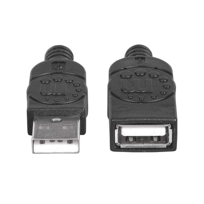 Extensión de cable USB, A macho / A hembra, 1.8m, Color Negro.