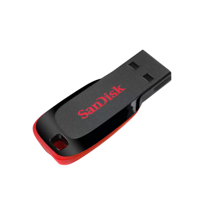 Memoria Sandisk 128gb Usb 2.0 Cruzer Blade Z50 Negro C/rojo Sdcz50-128g-b35