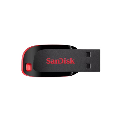 Memoria Sandisk 128gb Usb 2.0 Cruzer Blade Z50 Negro C/rojo Sdcz50-128g-b35